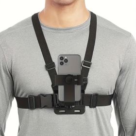 Chest Strap Cell Phone Holder,  Adjustable Cell Phone Chest Strap Holder, Outdoor Riding Chest Strap Holder, First View Shooting Accessory For Skiing