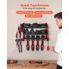 Power Tool Organizer Wall Mount, 3-Layer Storage Rack with 4 Drill Holders, Tools Holder and Storage Rack with Side Pegboards