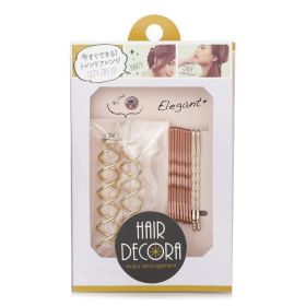 LUCKY TRENDY - Cute Hairpin Set (Pink And Gold Combination) 999825 1pc