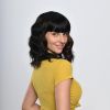Black Mixed Brown Wig for Black Women 14 Inch Short Wavy Hair Wigs Curly Bob Wig with Bangs Wigs Shoulder Length Wigs for Black Women Bob Style Synthe