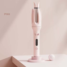 Spin And Curl, Automatic Hair Curling Iron For Healthy & Shiny, Effortless Curls & Waves, 28mm Barrel Hair Curler With 4 Temperature-adjusting Mo (Option: Pink)