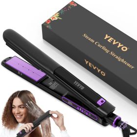 Steam Straighteners For Hair, Professional Salon Titanium Vapor Straightening Irons, High-end Salon Water Light Steam Flat Iron 24 Hour Anti-friz (Option: Purple)