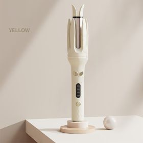 Spin And Curl, Automatic Hair Curling Iron For Healthy & Shiny, Effortless Curls & Waves, 28mm Barrel Hair Curler With 4 Temperature-adjusting Mo (Option: Yellow)