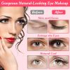 2 In 1 Clip Comb Heated Eyelash Curler Electric Mini Lash Curler Natural Eye Lash Makeup Tool with 3 Temp Settings 15Mins Shutdown