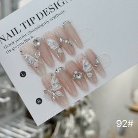 Handmade Wear Armor Fairy Light Luxury Three-dimensional (Option: Pink Prolate Ellipse-M)